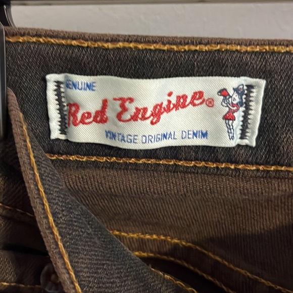 Red engine low rise skinny gunmetal jeans size 26 - Picture 6 of 9